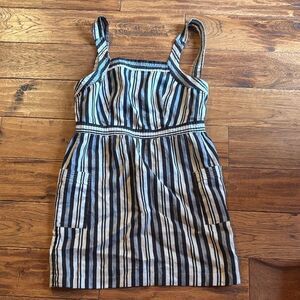 Madewell Black and White Striped Dress